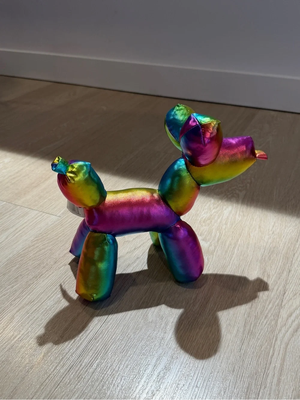 Rainbow Iridescent Balloon Dog Stuffy Plush 9 inch Balloonimals Stuffed Animal